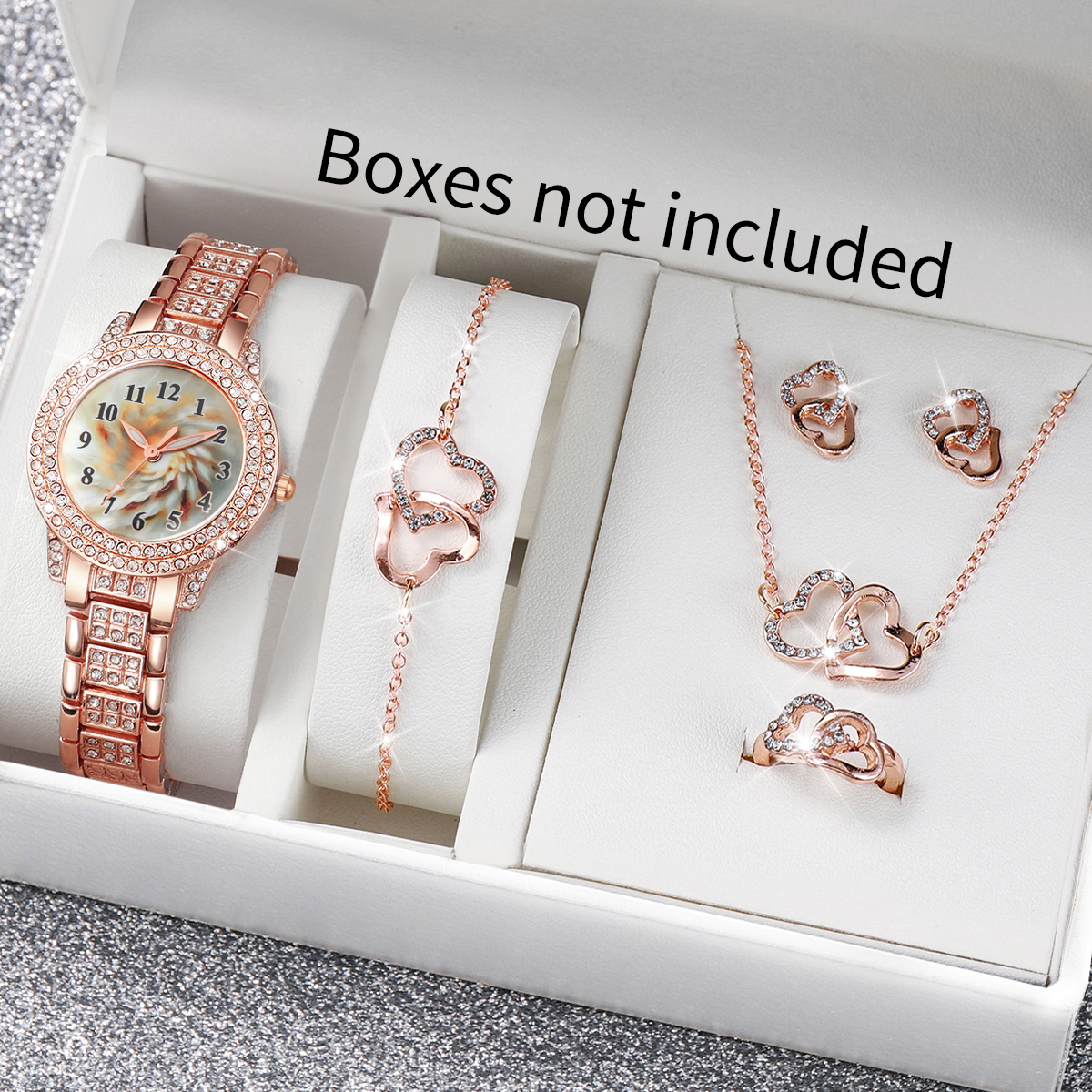Luxury Watch Kit - 6PCS Luxury Rhinestone Women Quartz Watch