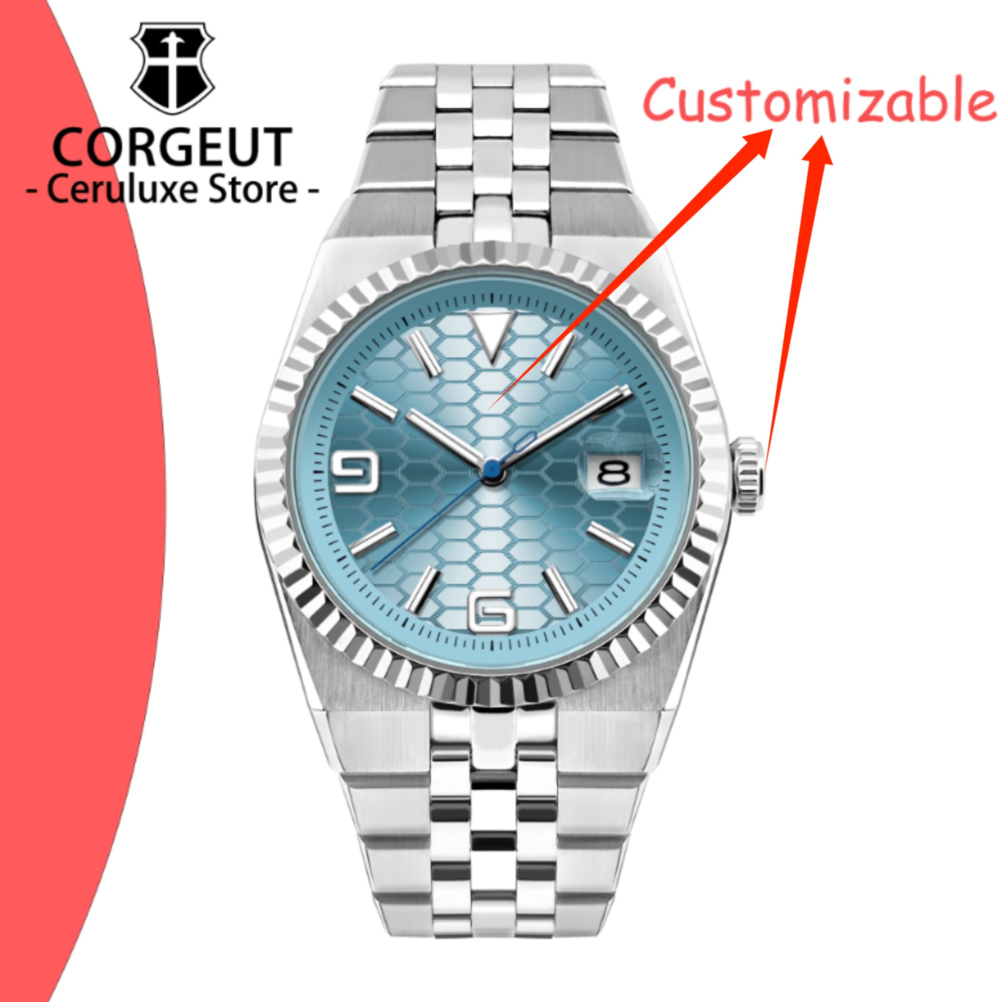 Luxury Watch Straps - CUSTOM Logo Diy 40mm NH35 Mechanical