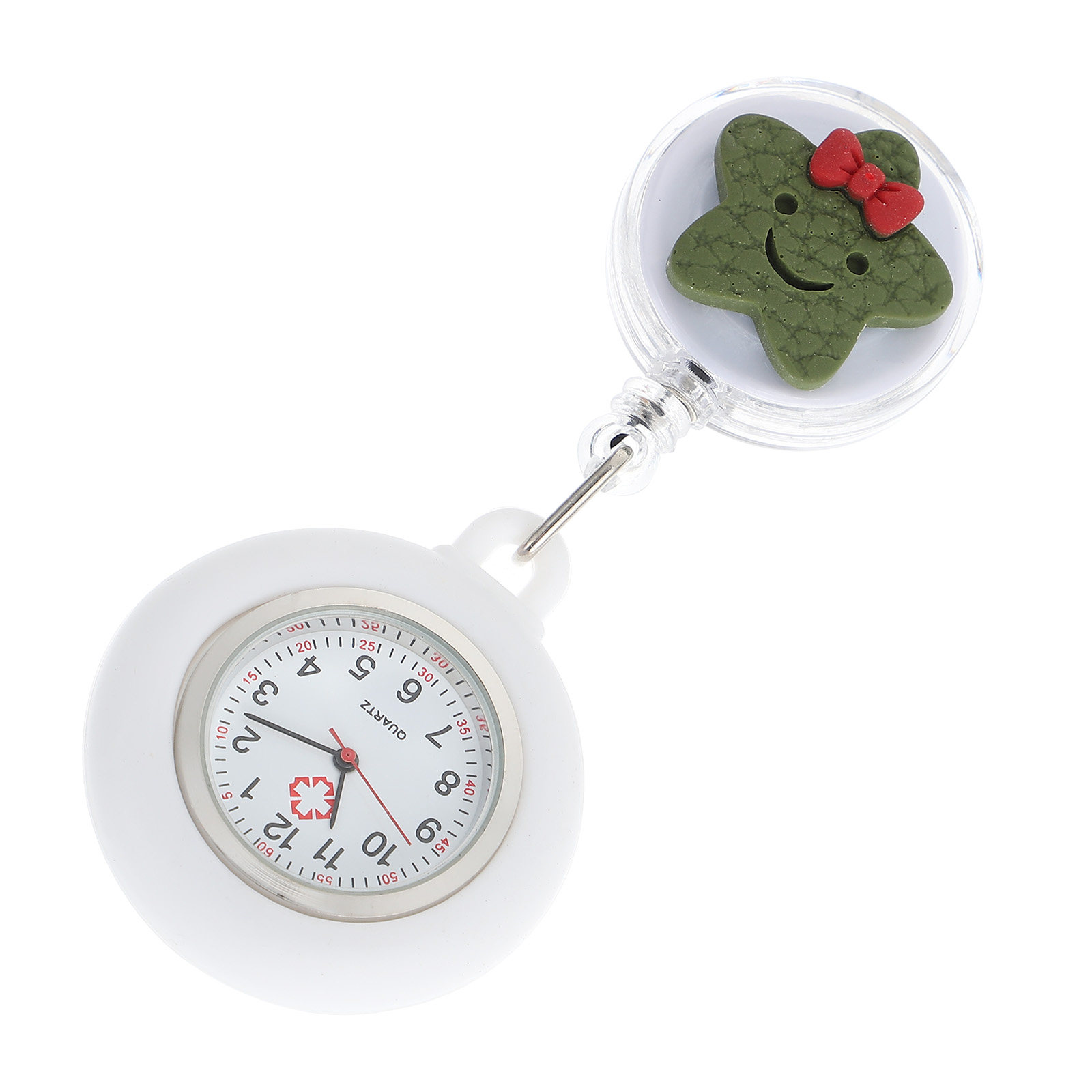 Luxury Watch White - Retractable Nurse Watch Silicone Alloy Star