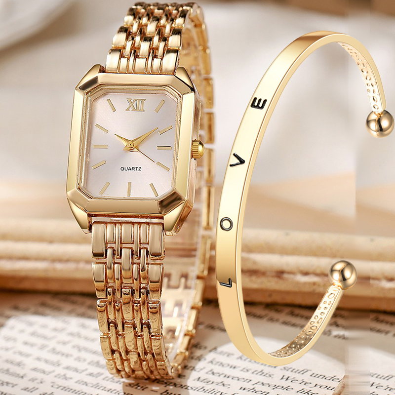 Luxury Watch Kit - 2PCS/set Luxury Women's Quartz Watch with