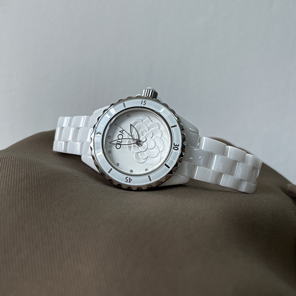 Luxury Watch White - Camellia watch 2025 new women's white