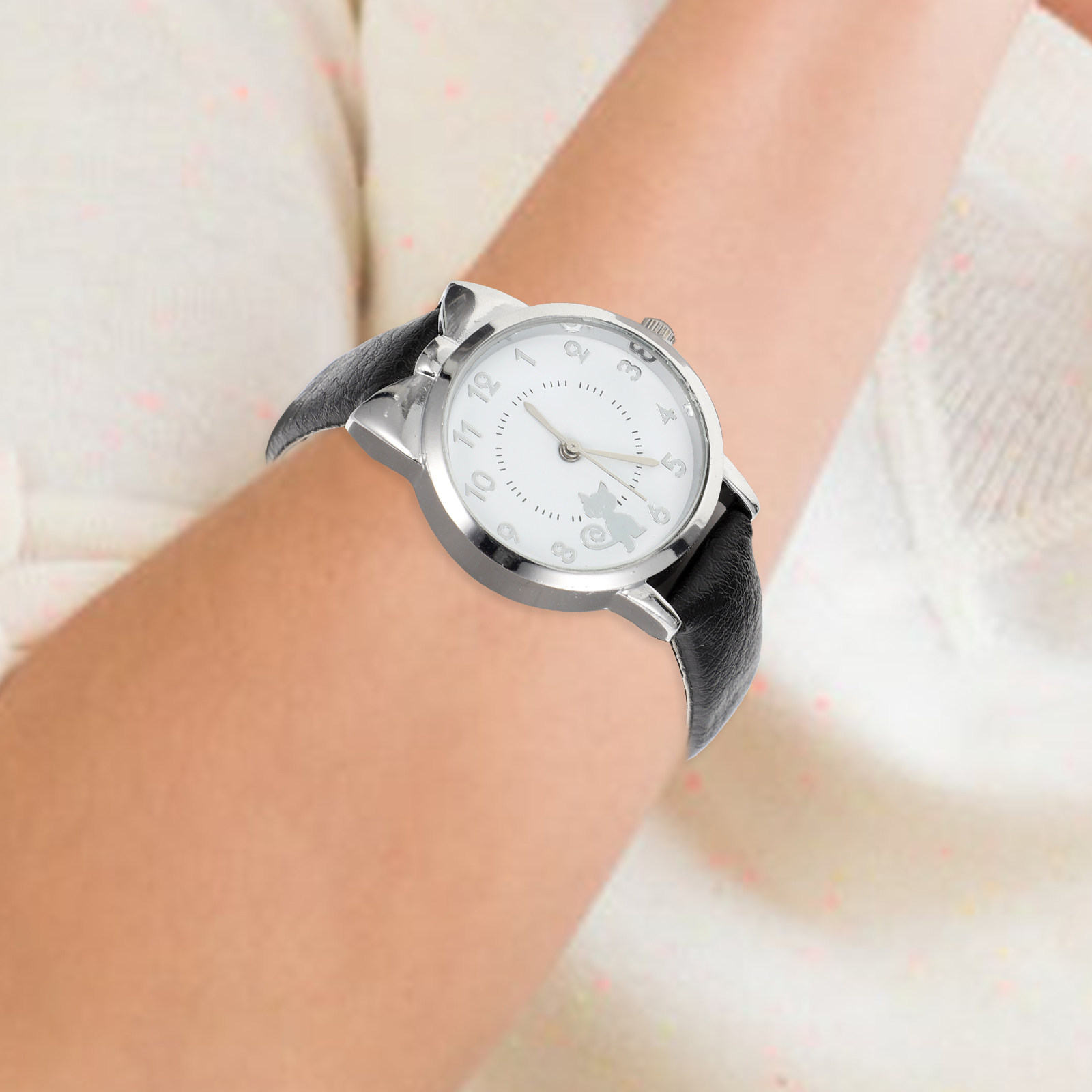 Luxury Watch White - Adorable Kitten Pattern Female Watch High-Grade