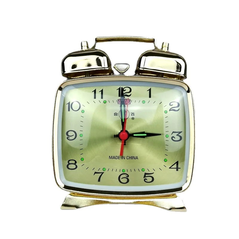 Table Watch Luxury - Metal Mechanical Alarm Clock Clockwork Vintage