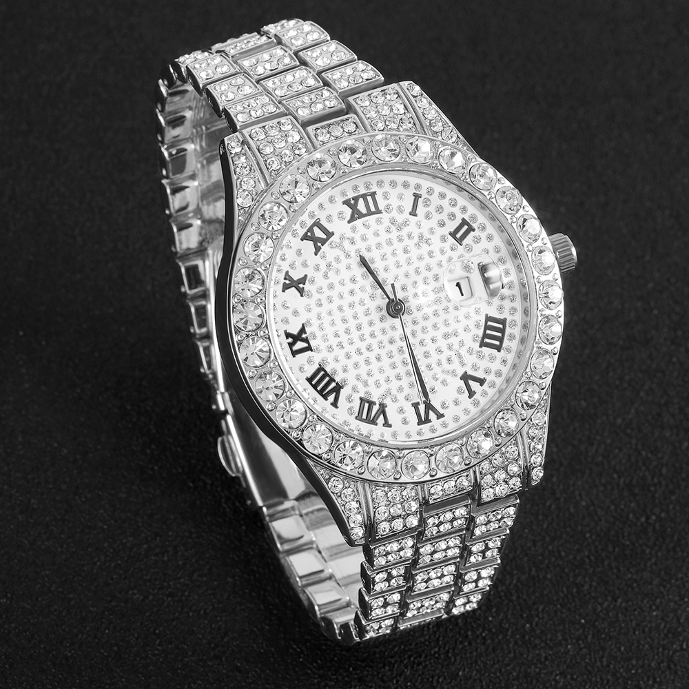 1 Hip-hop Full Diamond Silver  - Luxury Watch Market recensione e prezzo