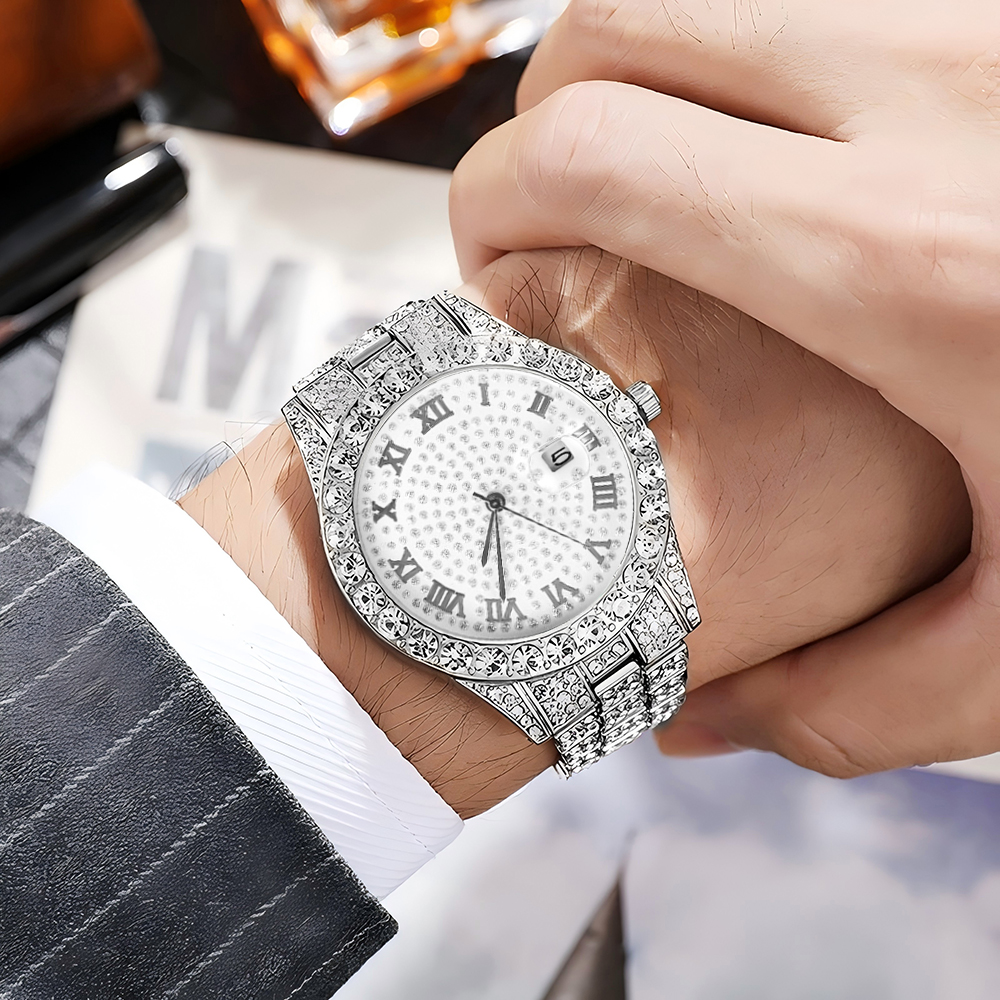 1 Hip-hop Full Diamond Silver  - Luxury Watch Market recensione e prezzo