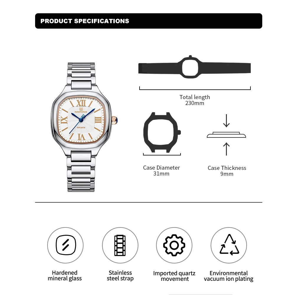 NAVIFORCE Luxury Women's Watch - Quiet Luxury Watch recensione e prezzo