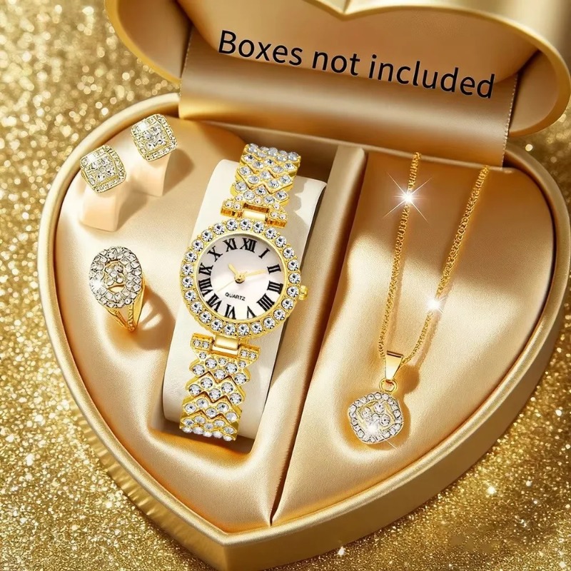 5PCS Luxury Rhinestone Women's - Luxury Watch Kit recensione e prezzo