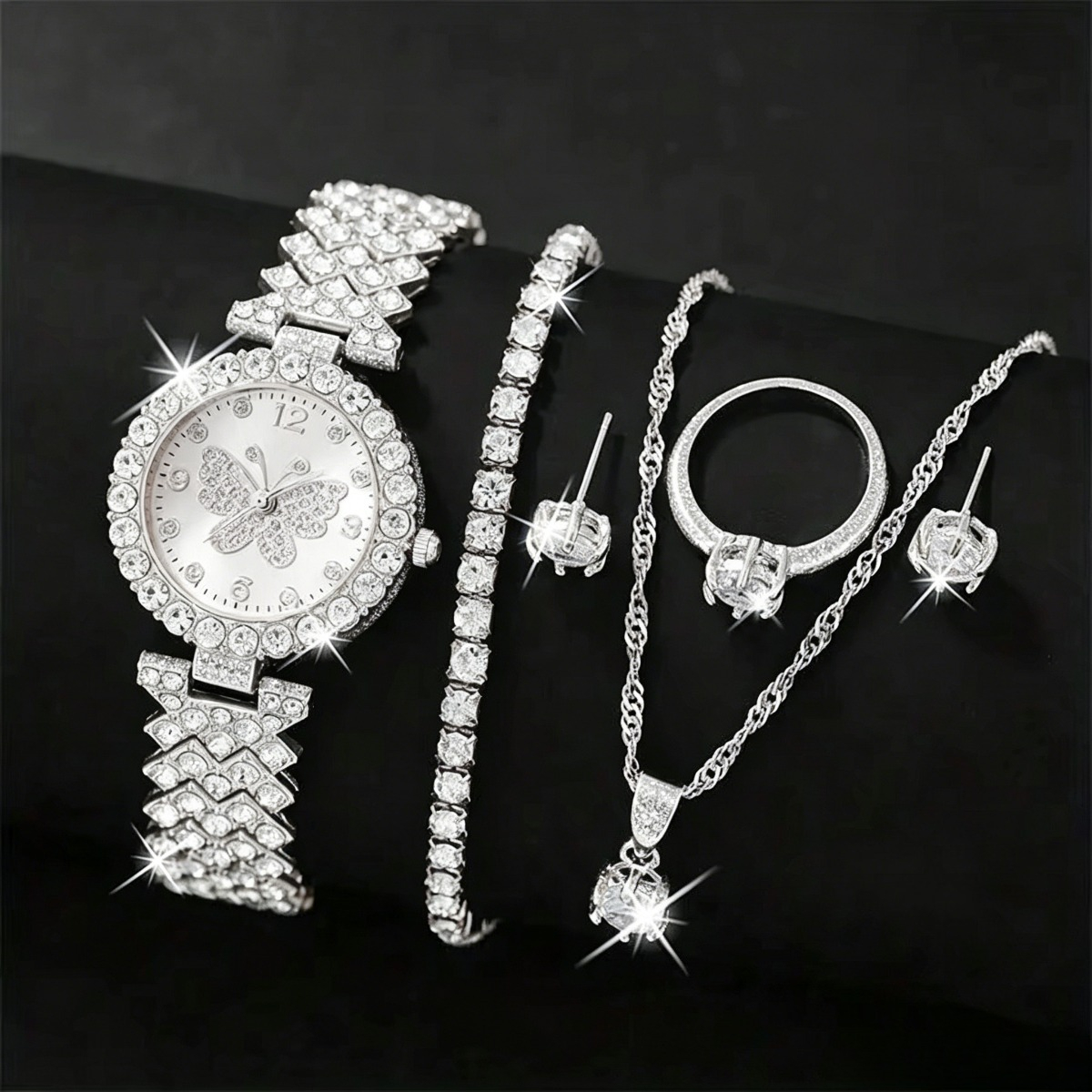 6PCS/Set Luxury Rhinestone But - Luxury Watch Kit recensione e prezzo