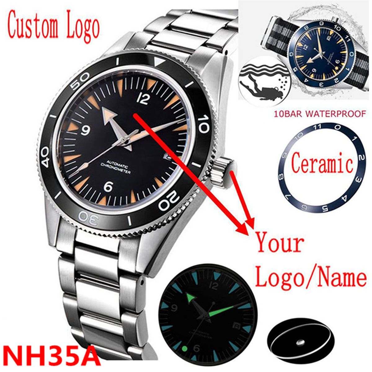 Custom Logo NH35 Movement Watc - Luxury Watch Market recensione e prezzo
