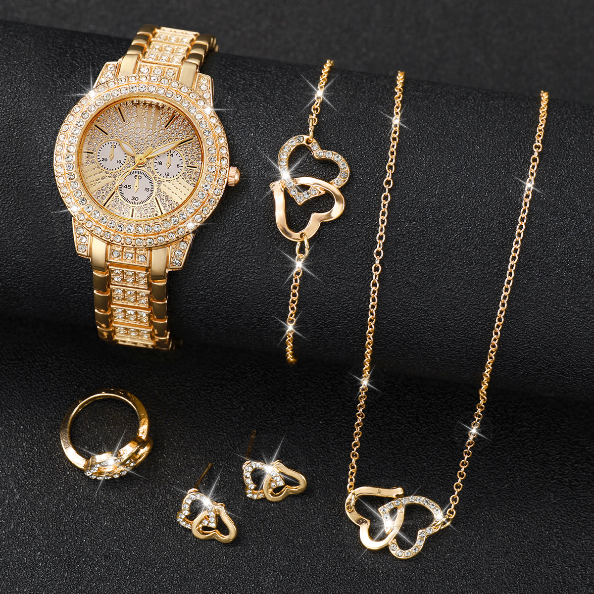 6PCS Luxury Rhinestone Women W - Luxury Watch Kit recensione e prezzo