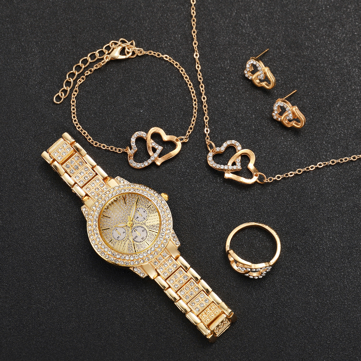 6PCS Luxury Rhinestone Women W - Luxury Watch Kit recensione e prezzo