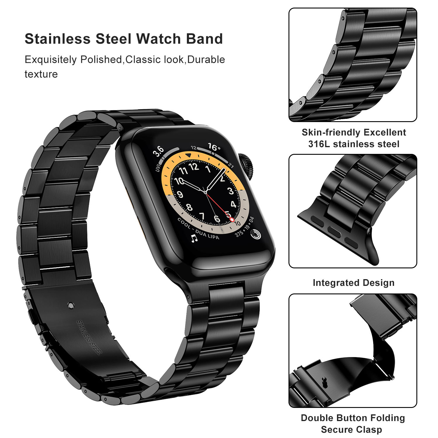 Stainless Steel Strap For Appl - Luxury Watch Apple Bands recensione e prezzo