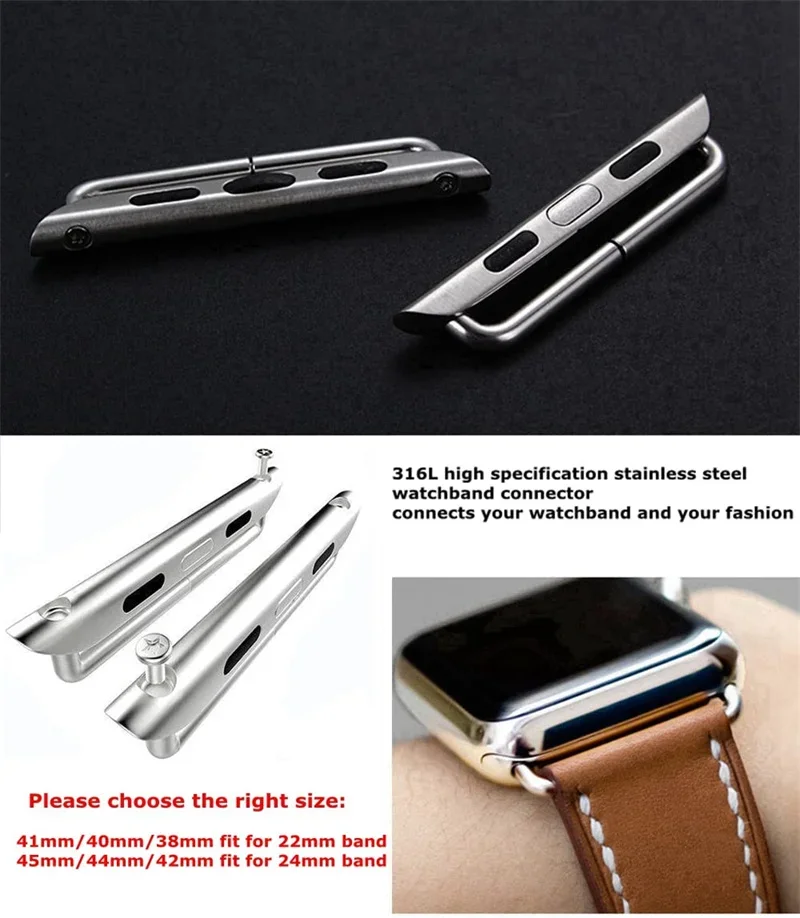 2pcs Connector Adapter for App - Luxury Watch Apple Bands recensione e prezzo