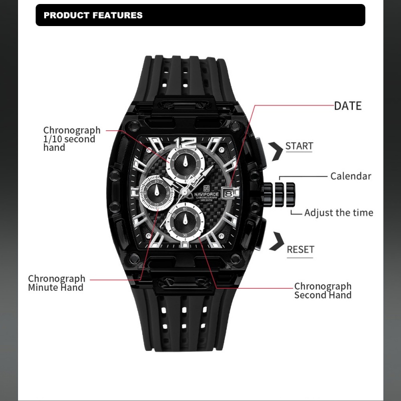 NAVIFORCE Man's Watch 5ATM Wat - Luxury Watch Box recensione e prezzo