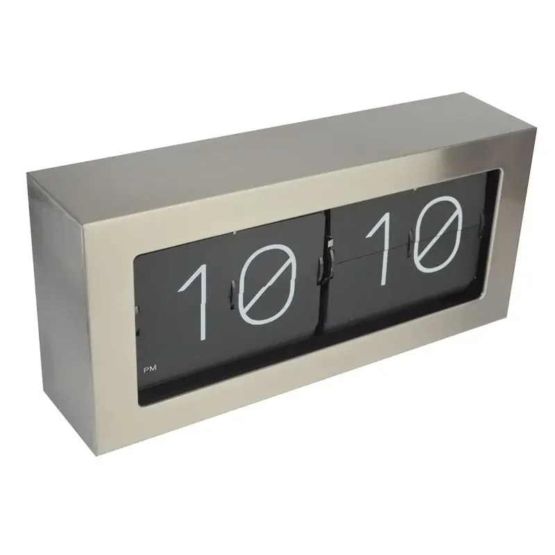 Metal Silver Flip Clock Large  - Table Watch Luxury recensione e prezzo