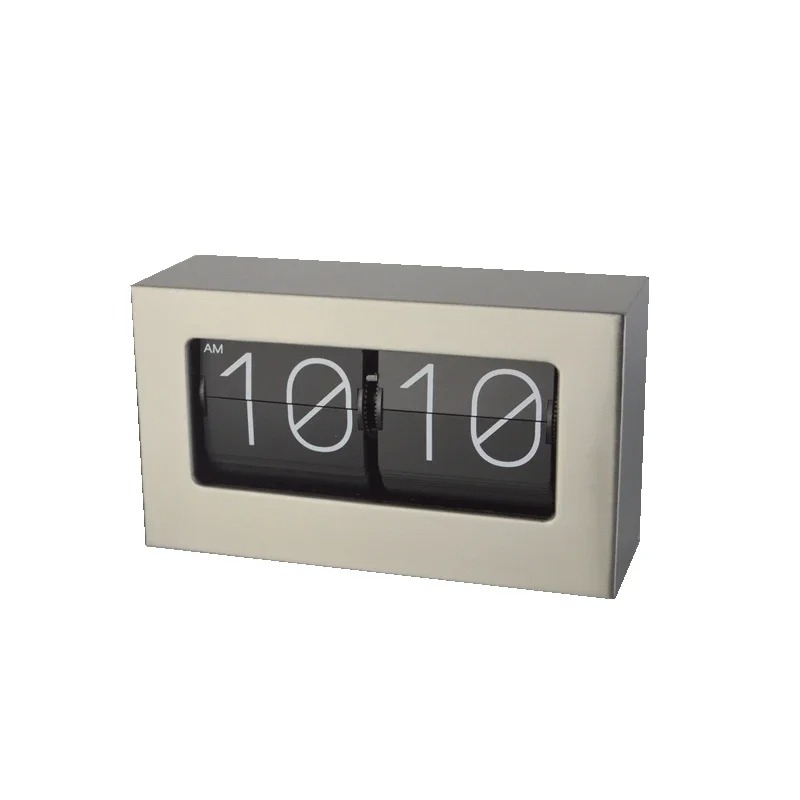 Metal Silver Flip Clock Large  - Table Watch Luxury recensione e prezzo