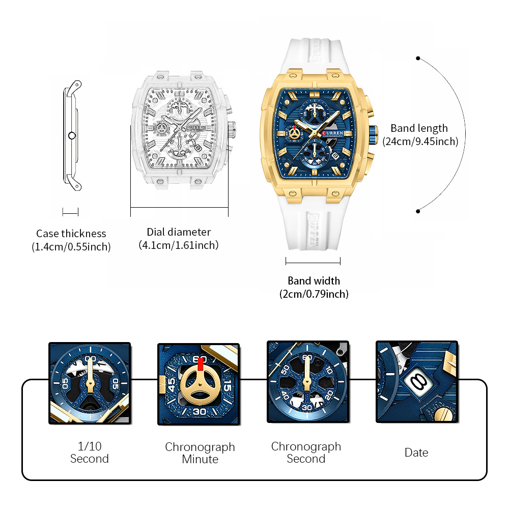 CURREN Luxury Vintage Watch fo - Luxury Watch Straps recensione e prezzo