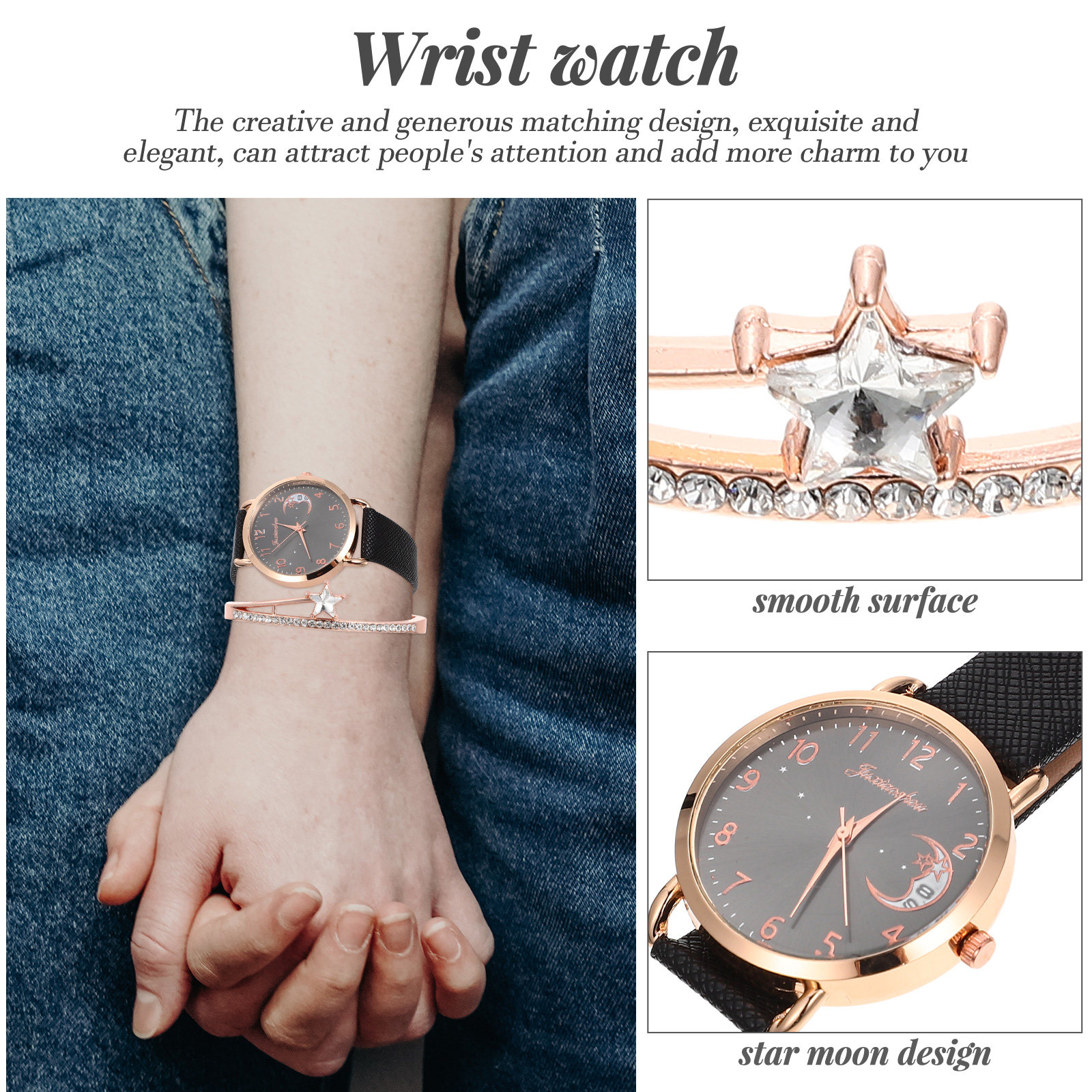 1Set Elegant Star Moon Women W - Luxury Watch White recensione e prezzo