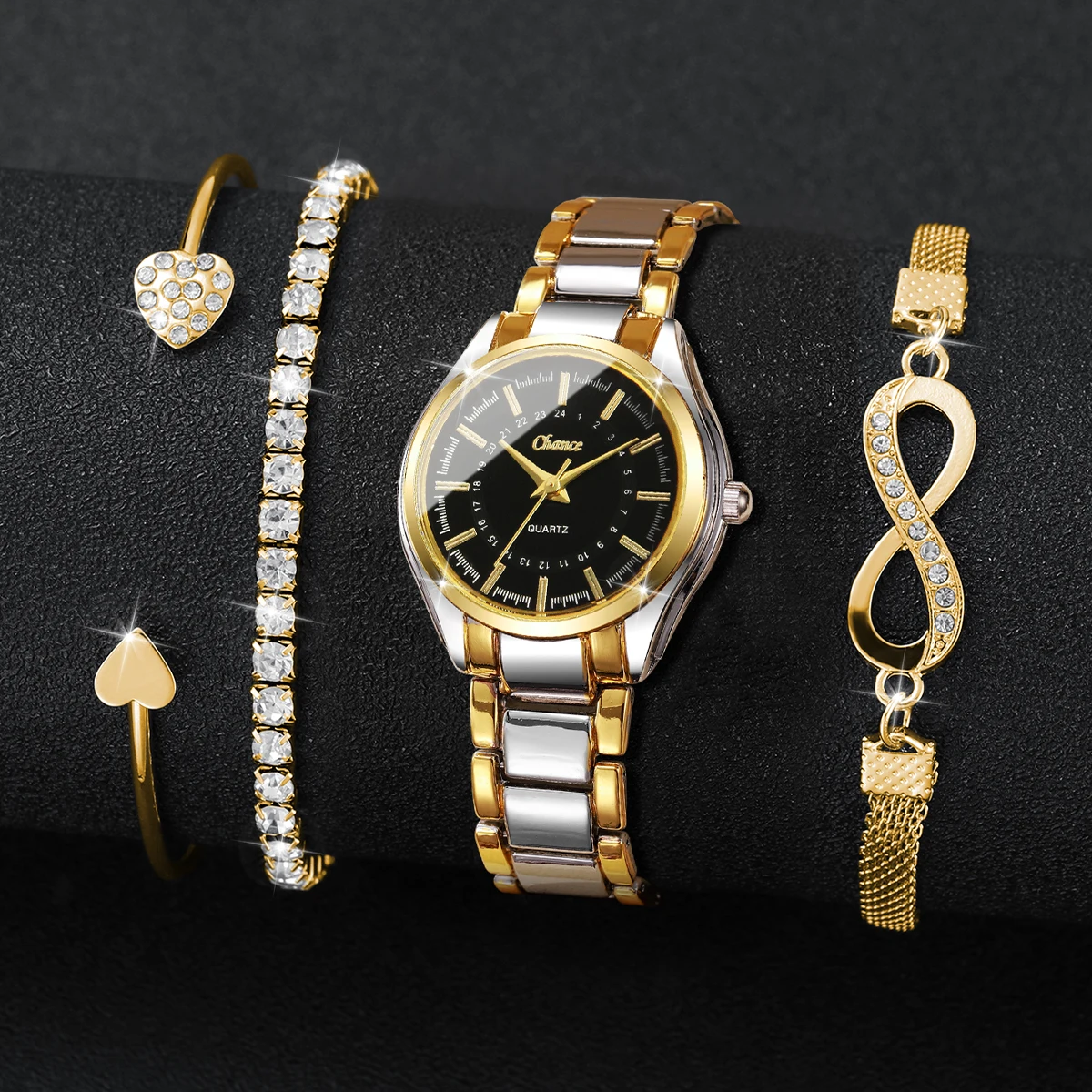 4PCS Elegant Women Watches Bra - Luxury Watch Kit recensione e prezzo