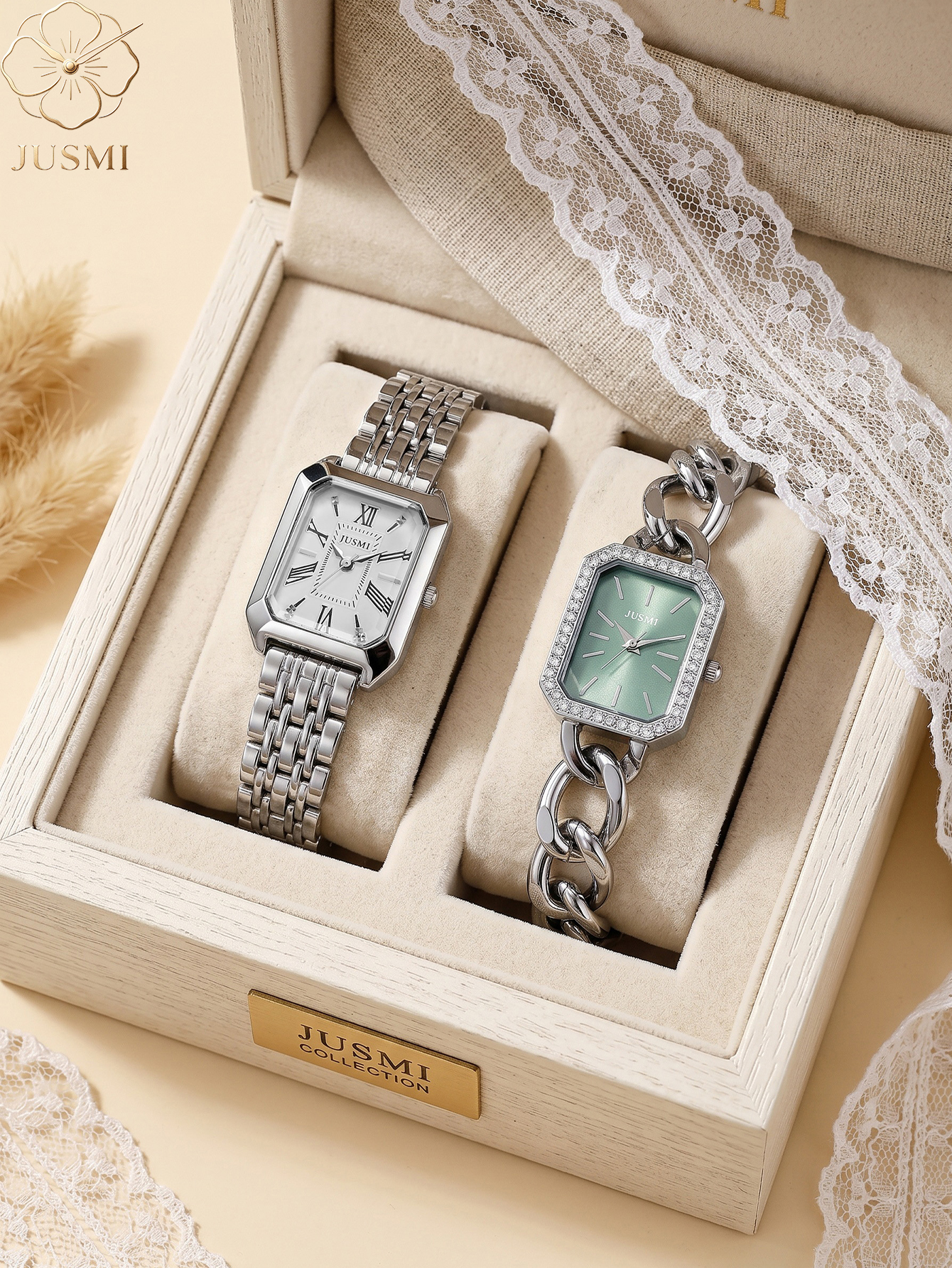 1pcs/set JUSMI Women's Square  - Luxury Watch Kit recensione e prezzo