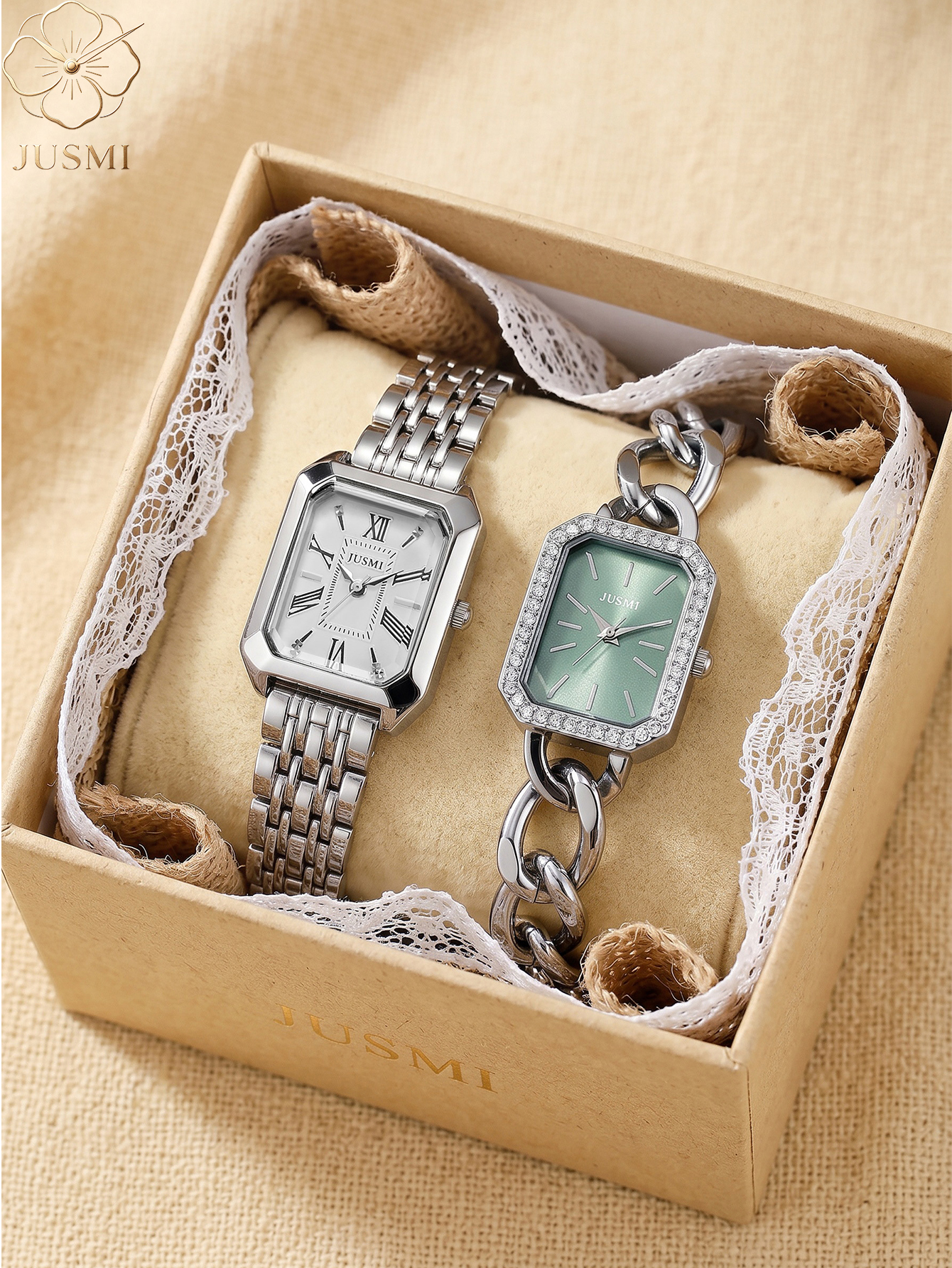 1pcs/set JUSMI Women's Square  - Luxury Watch Kit recensione e prezzo