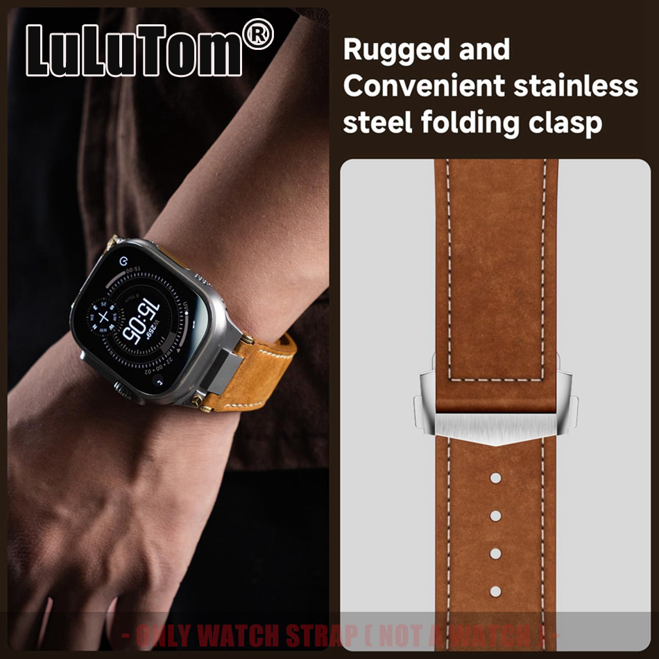 Man Leather Band for Apple Wat - Luxury Watch Apple Bands recensione e prezzo