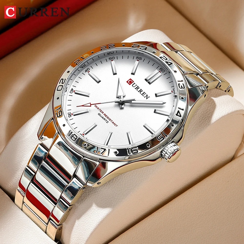 CURREN 8452  Silver white gift - Luxury Watch White recensione e prezzo