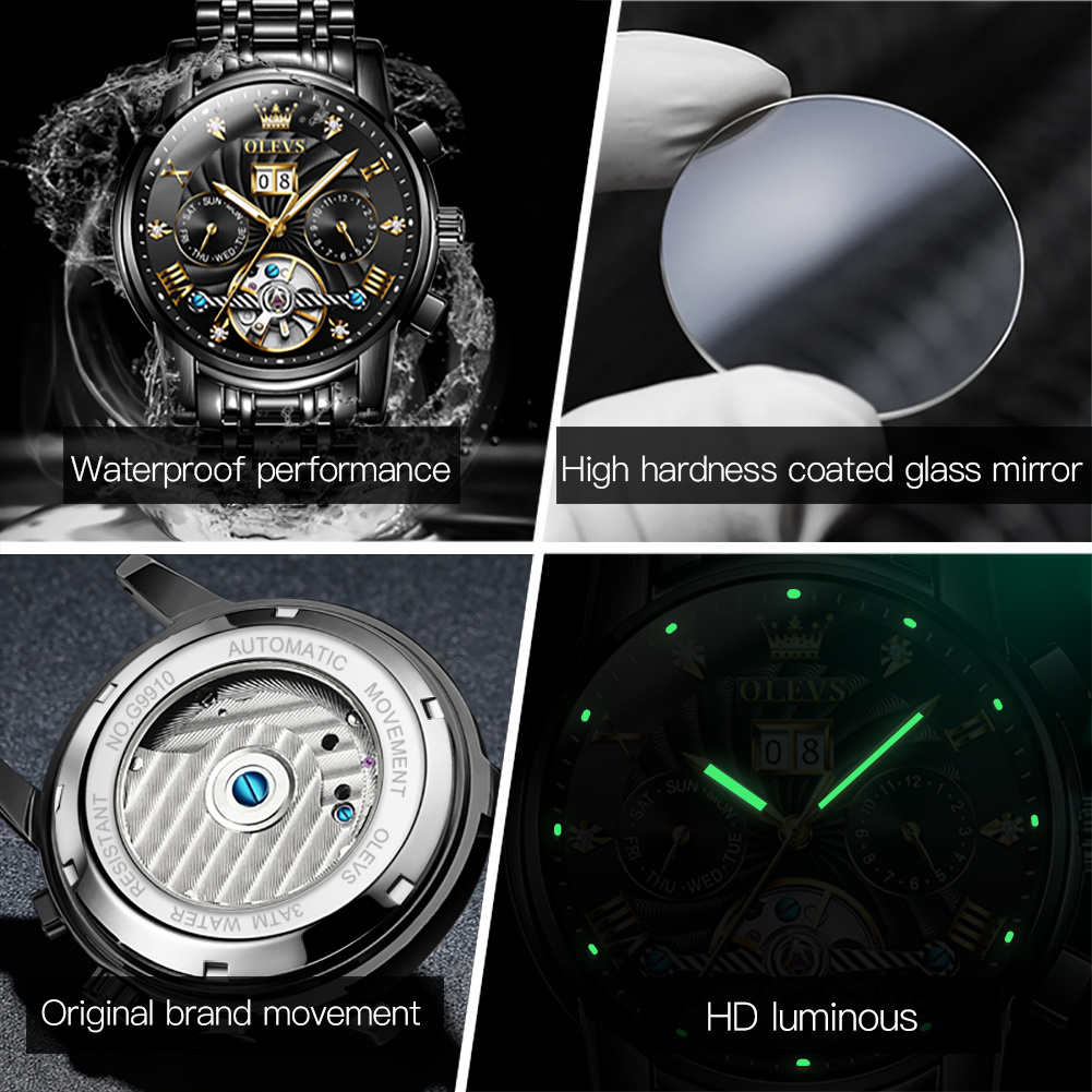 OLEVS Classic Men's Watches To - Automatic Pilot Watch recensione e prezzo