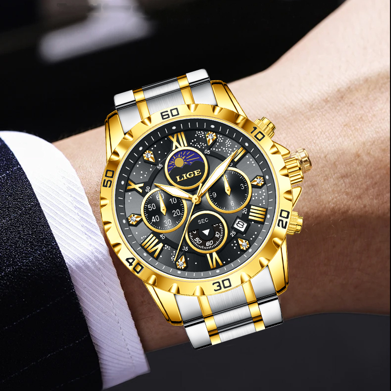 LIGE Top Brand Luxury Quartz M - Luxury Watch Box recensione e prezzo