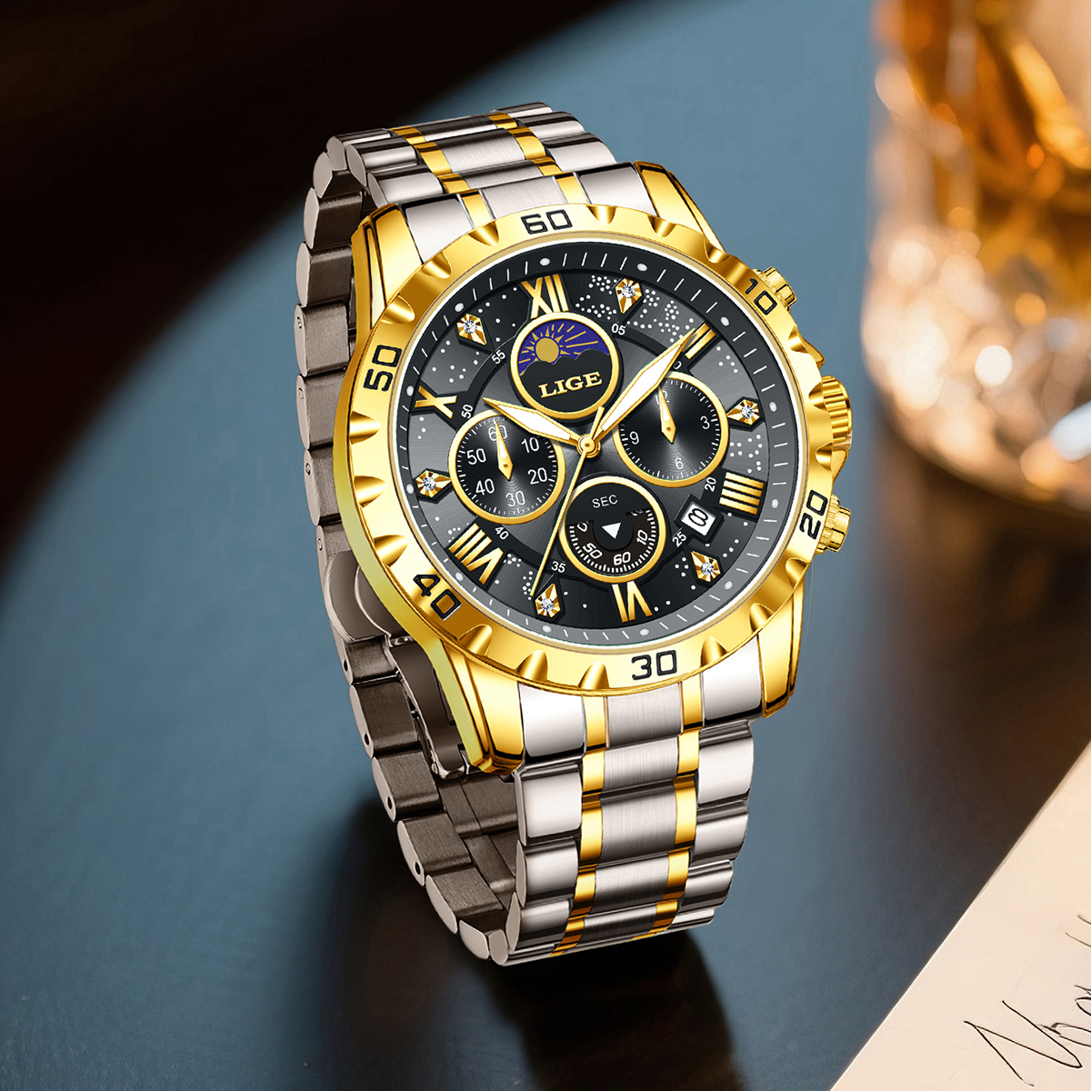 LIGE Top Brand Luxury Quartz M - Luxury Watch Box recensione e prezzo