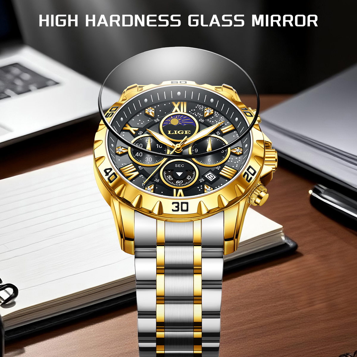 LIGE Top Brand Luxury Quartz M - Luxury Watch Box recensione e prezzo