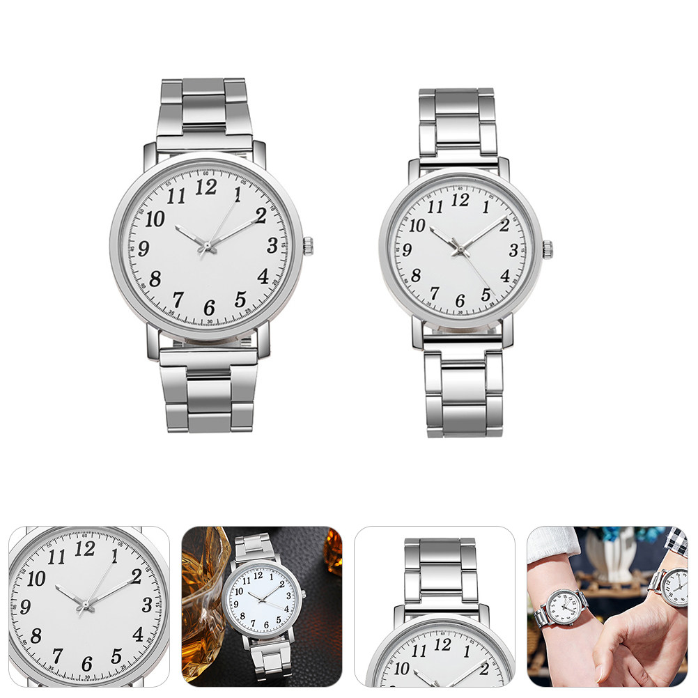 2Pcs Silver Couple Watches Ski - Luxury Watch White recensione e prezzo