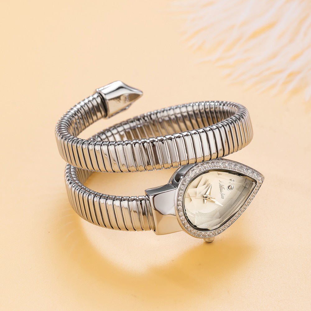 MISSFOX Snake Shape Diamond Wa - Luxury Watch White recensione e prezzo