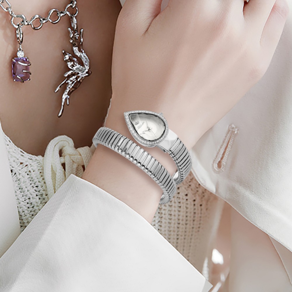 MISSFOX Snake Shape Diamond Wa - Luxury Watch White recensione e prezzo