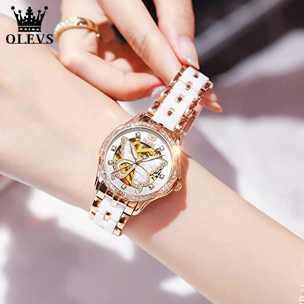 OLEVS Women's Automatic Watche - Luxury Watch White recensione e prezzo