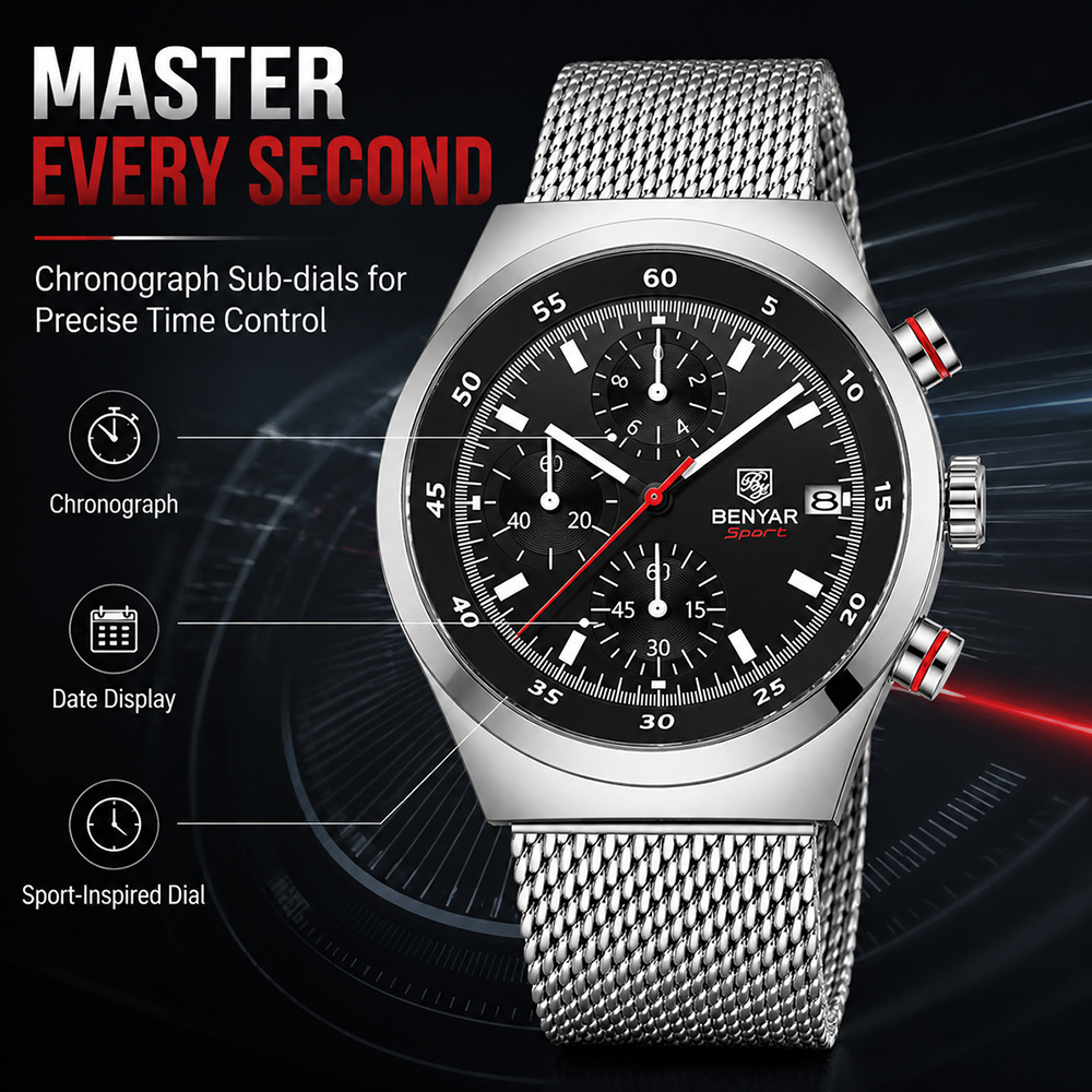 BENYAR Top Luxury Brand Men's  - Luxury Watch Straps recensione e prezzo