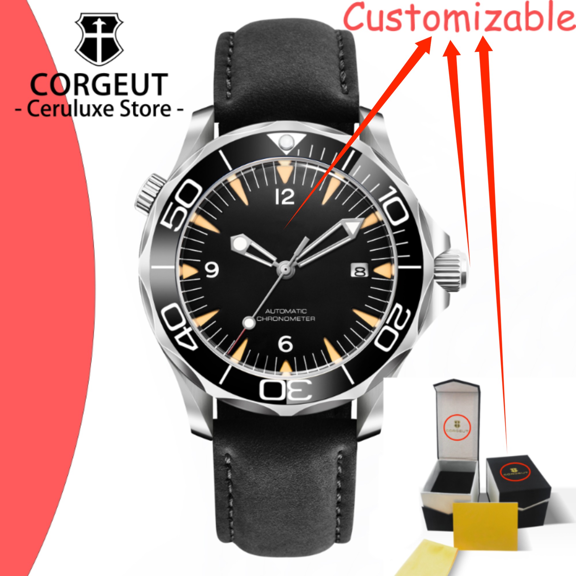 CUSTOM Logo Sapphire Glass Aut - Luxury Watch In Japan recensione e prezzo
